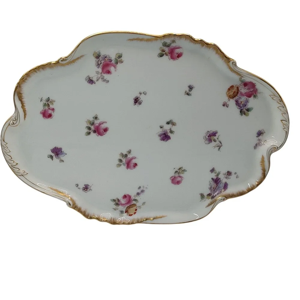 Vintage Limoges‎ Porcelain Tray Vanity Dresser Charles Haviland CFH GDM France